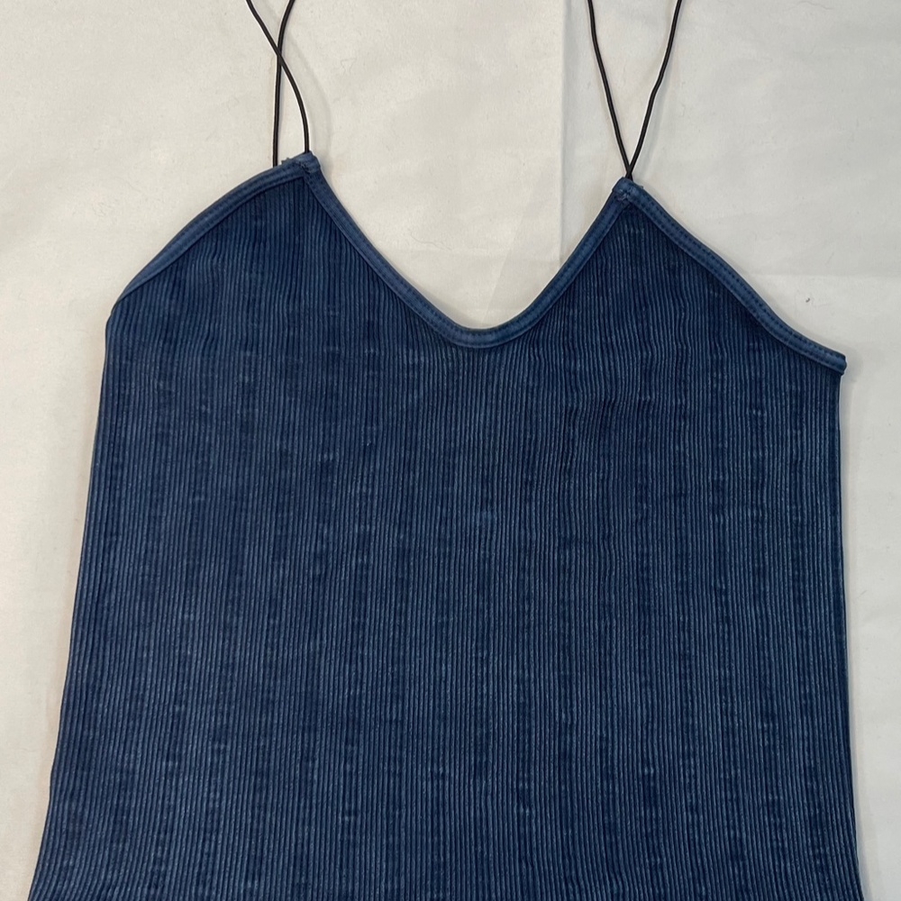 New Nikibiki Navy Blue Tan top one size crop top